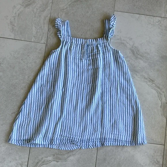 Angel Dear Blue and White Striped Kids Sundress - Picture 5 of 6